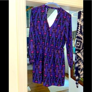 Amanda Uprichard long sleeve V neck dress